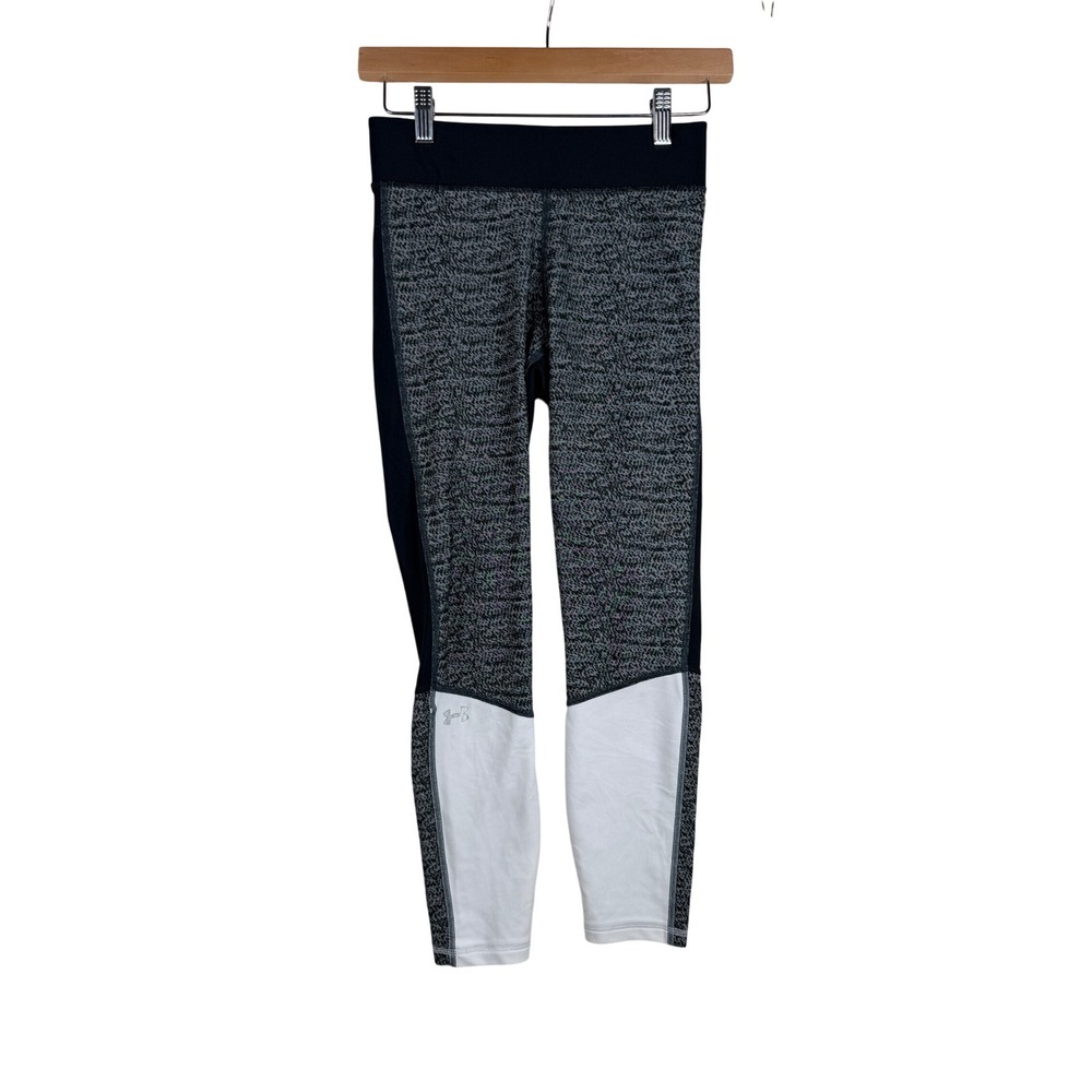 Under Armour Women's Heatgear Compression Leggings size Small Black/Gray/White